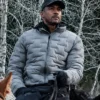 Anna Pigeon 2026 Manny Lopez Grey Puffer Jacket