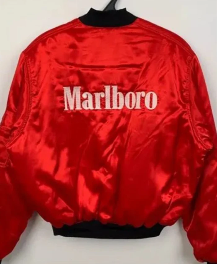 Marlboro 90s Vintage Red Bomber Jacket
