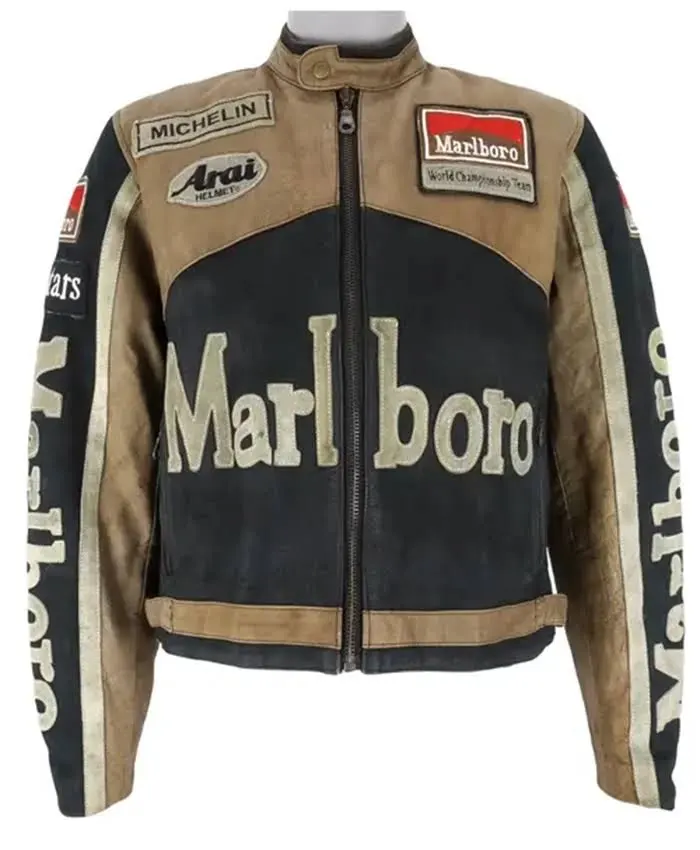 Marlboro Racing 1990s Motorcycle Leather Jacket