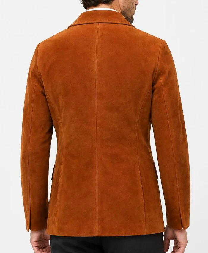 Marshals 2026 Belle Skinner Tan Suede Blazer Men