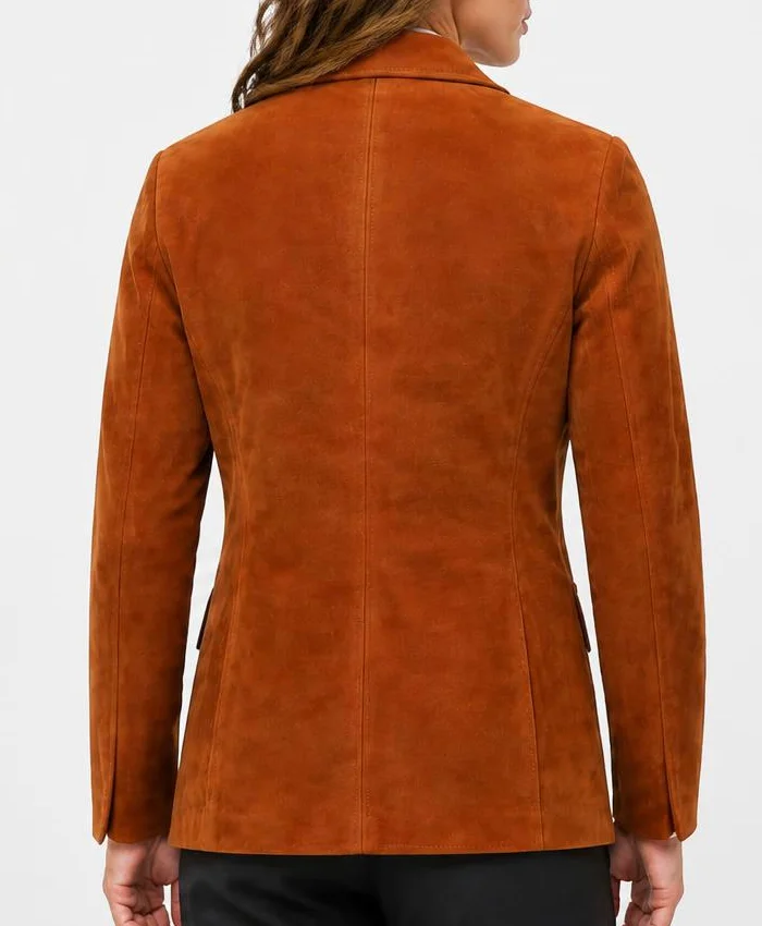 Marshals 2026 Belle Skinner Tan Suede Blazer Women