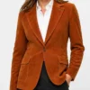 Marshals 2026 Belle Skinner Tan Suede Blazer Womens