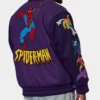Marvel Comics Spider Man 90s Full Snap Varsity Jacket