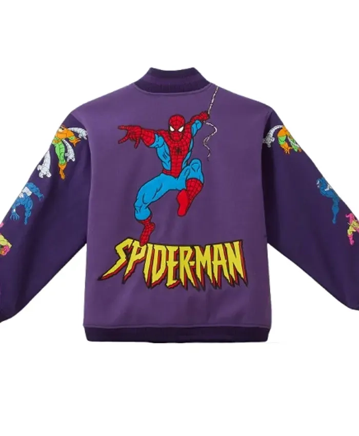 Marvel Comics Spider Man 90s Varsity Jacket