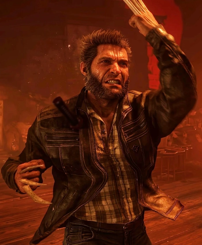 Marvel's Wolverine Black Leather Jacket