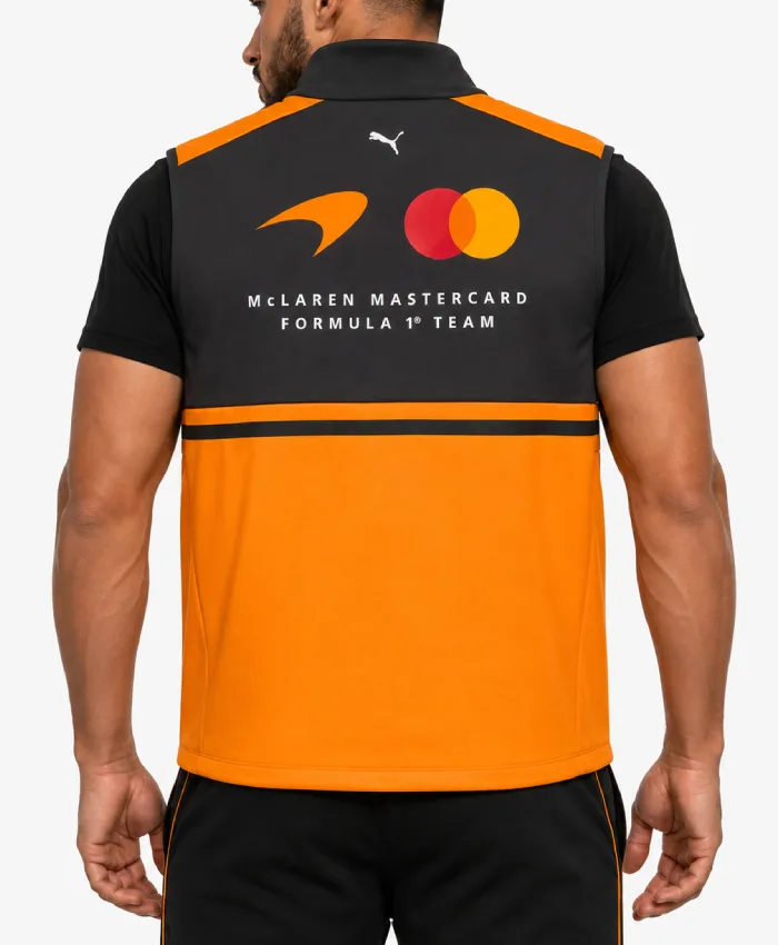 McLaren Mastercard F1 PUMA 2026 Team Orange and Black Vest