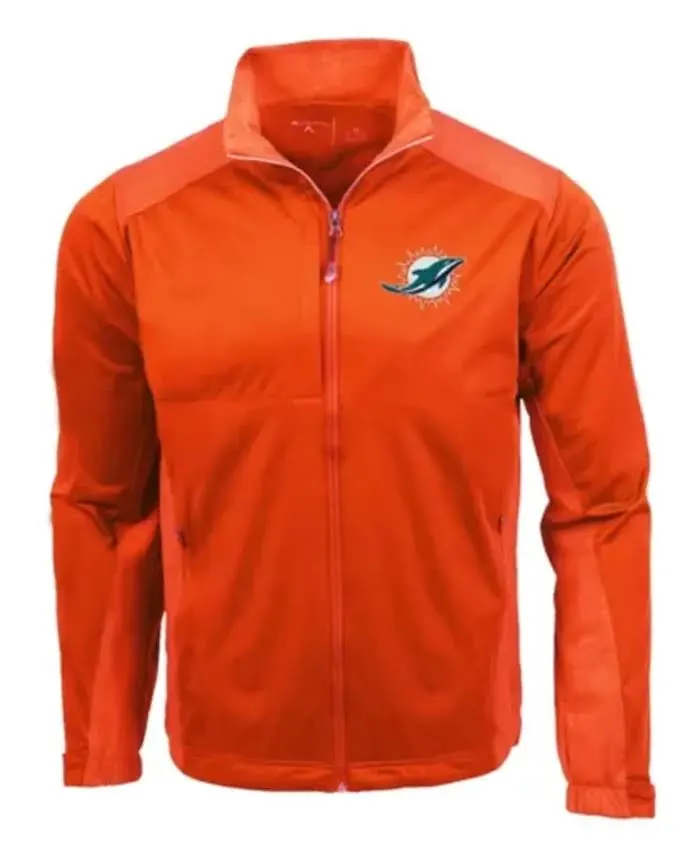 Miami Dolphins Declan Orange Full Zip Jacket