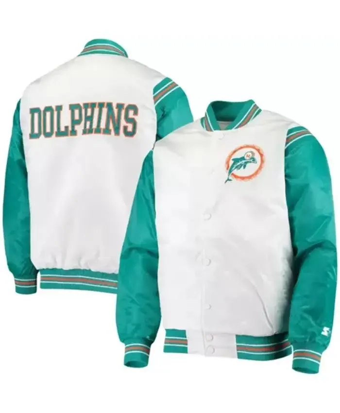 Miami Dolphins Satin Varsity Jacket