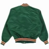 Miami Hurricanes 80s Green Satin Varsity Jacket For Sale