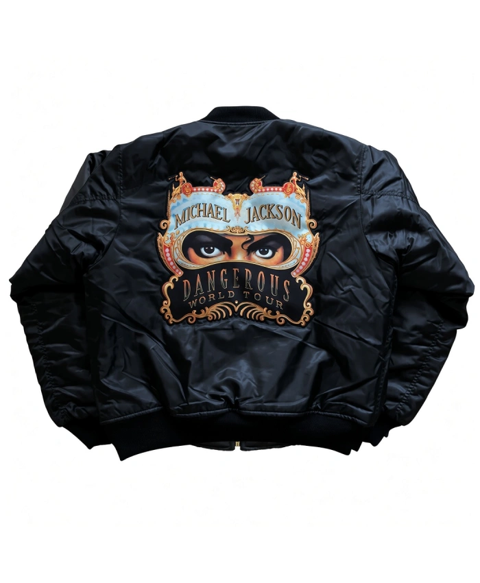 Michael Jackson Dangerous World Tour Satin Bomber Jacket