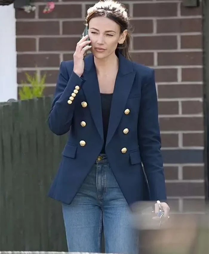 Michelle Keegan TV Series Fool Me Once 2024 Maya Stern Blue Blazer