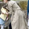 Michelle Keegan TV Series Fool Me Once 2024 Season 01 Maya Stern White Long Coat