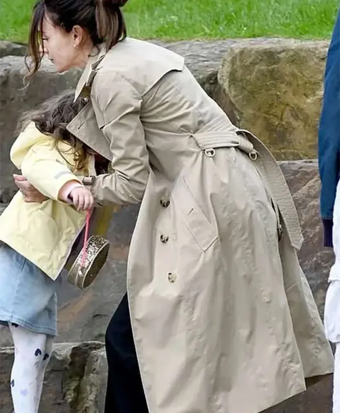 Michelle Keegan TV Series Fool Me Once 2024 Season 01 Maya Stern White Long Coat