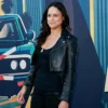 Michelle Rodriguez Fast and Furious 25th Anniversary Biker Cropped Leather Jacket 