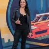Michelle Rodriguez Fast and Furious 25th Anniversary Black Biker Cropped Jacket 