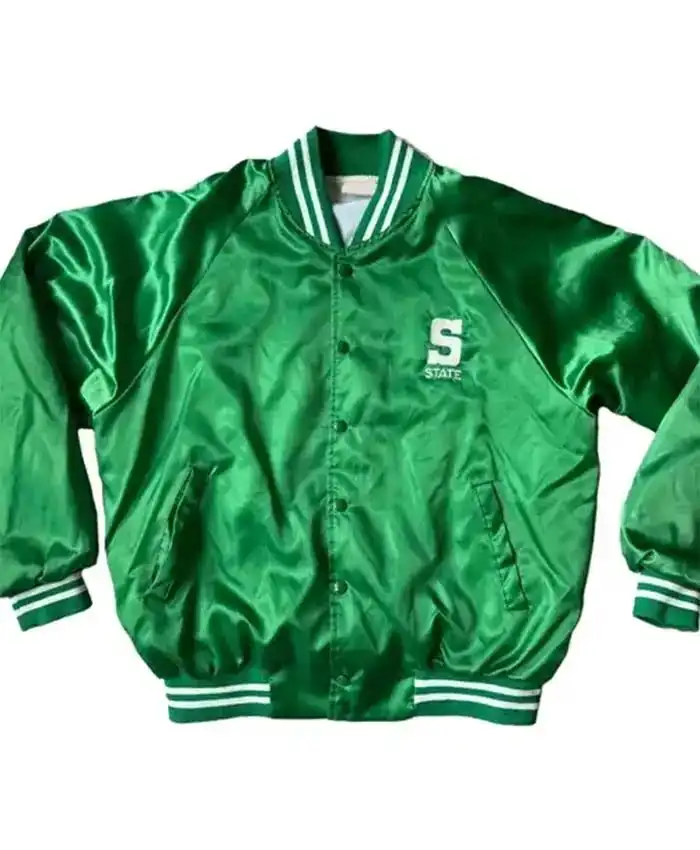 Michigan State Spartans Green Letterman Varsity Jacket