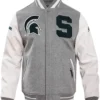 Michigan State University Heather Grey And White Jacket
