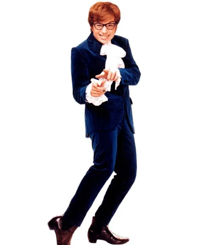 Mike Myers 1997 Movie Austin Powers Blue Velvet Suit For Men And Women