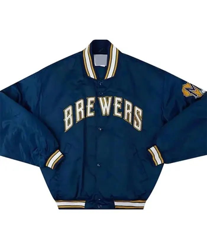 Milwaukee Brewers 1994 99 Blue Varsity Jacket