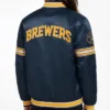 Milwaukee Brewers Starter Midfield Blue Varsity Jacket