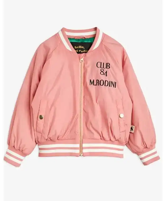 Mini Rodini Pigeons Baseball Pink Jacket