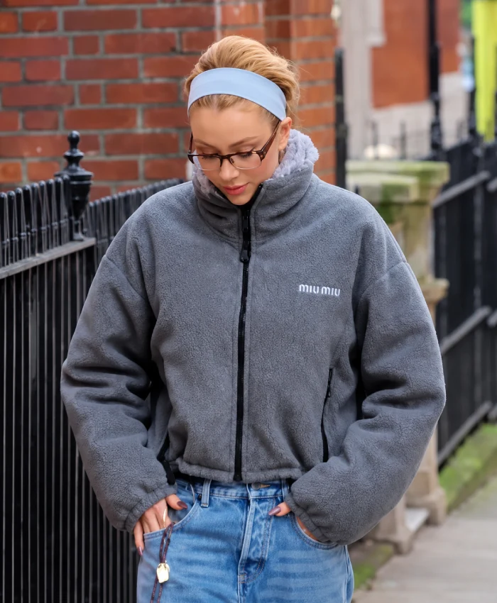 Olivia Attwood The Price of Perfection Grey Fleece Jacket