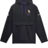 Minnesota Vikings 2026 Nike Black Sideline Logo Glory Anorak Half Zip Jacket