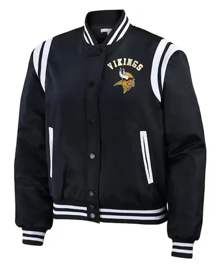 Minnesota Vikings Black Varsity Jacket
