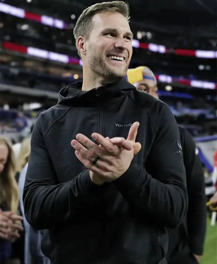 Minnesota Vikings Kirk Cousins Black Zip Up Hoodie