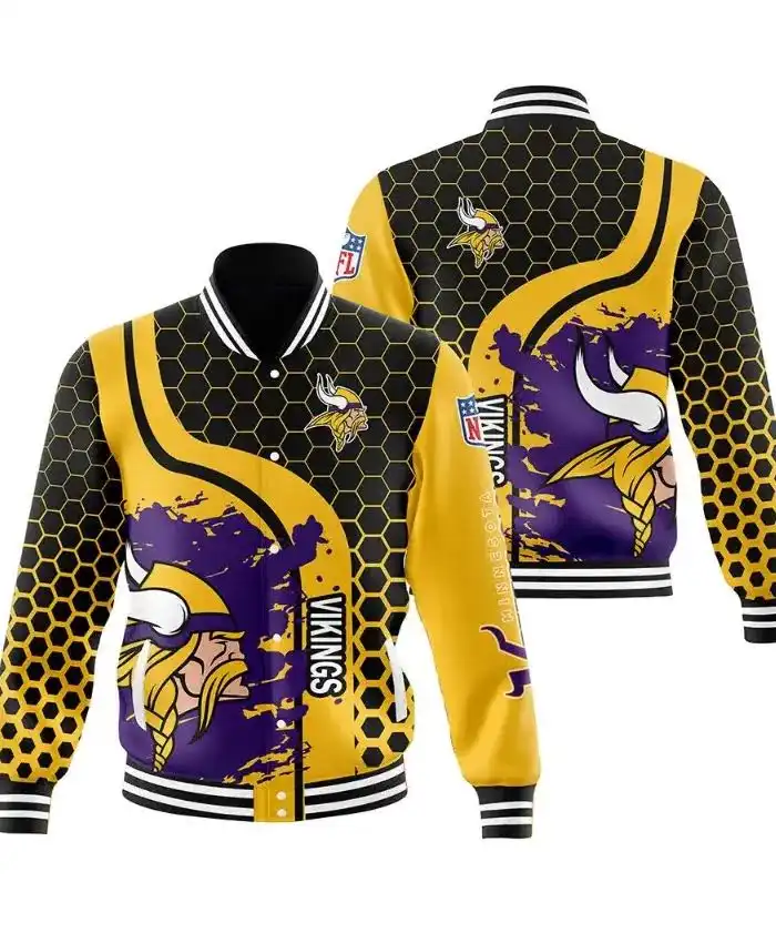 Minnesota Vikings Varsity Jacket 3