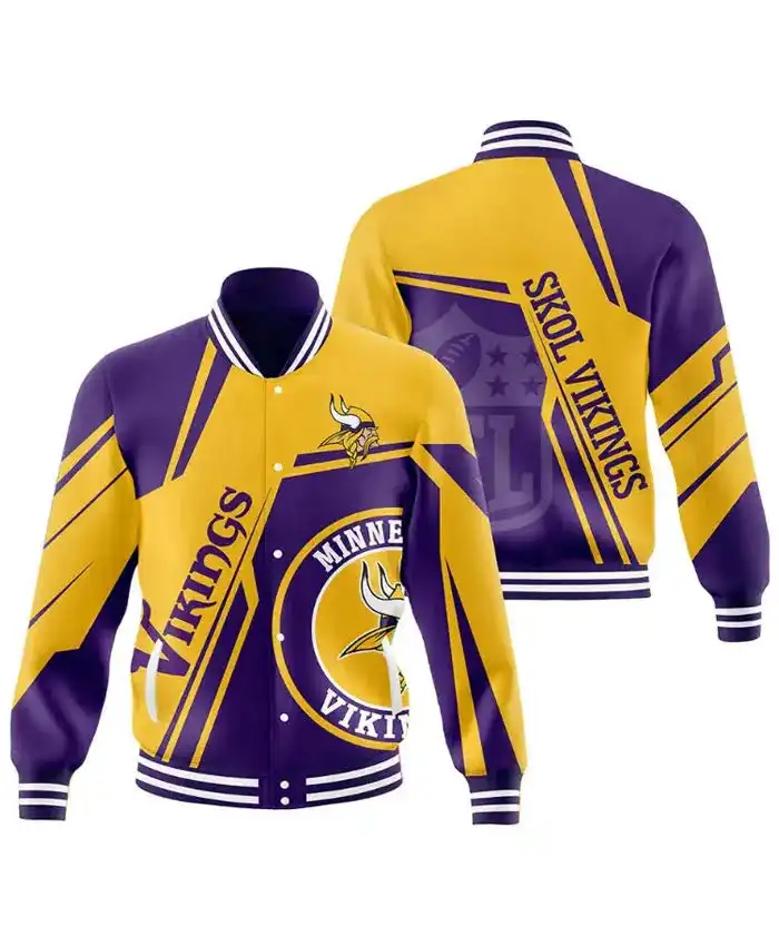 Minnesota Vikings Varsity Jacket 5