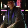 Mo Brings Plenty Yellowstone Rainwater Driver Season 4 Black Leather Blazer Coat For Sale