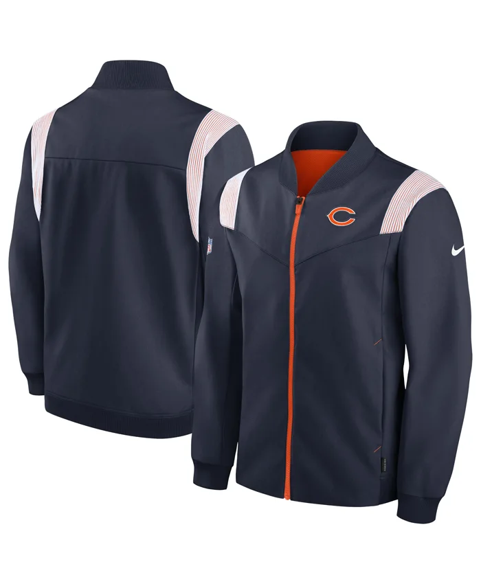 Monty Sports Chicago Bears Full Zip Bomber Jacket