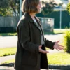Melissa George TV-Series 2026 Ms. X Mia Bennett Brown Drop-Shoulder Wool Overcoat