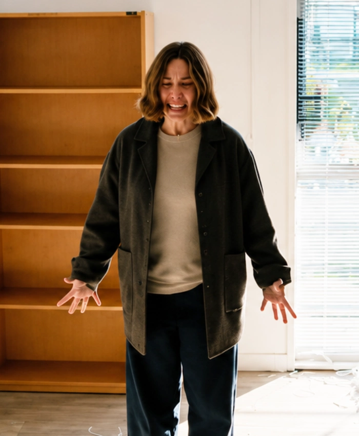 Ms. X Series Mia Bennett Brown Drop-Shoulder Overcoat