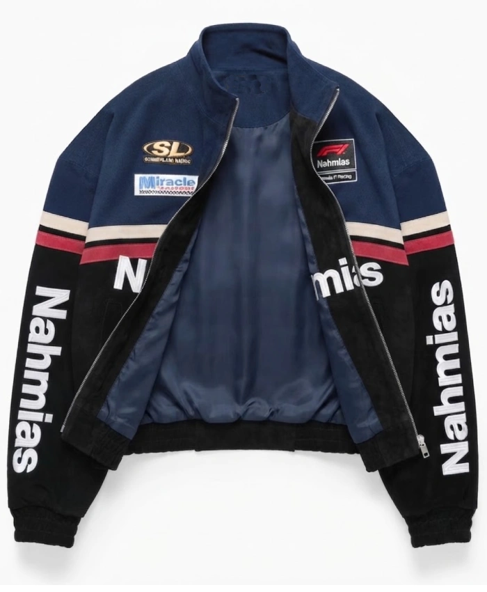 NAHMIAS x F1 Black Full Zip Leather Jacket