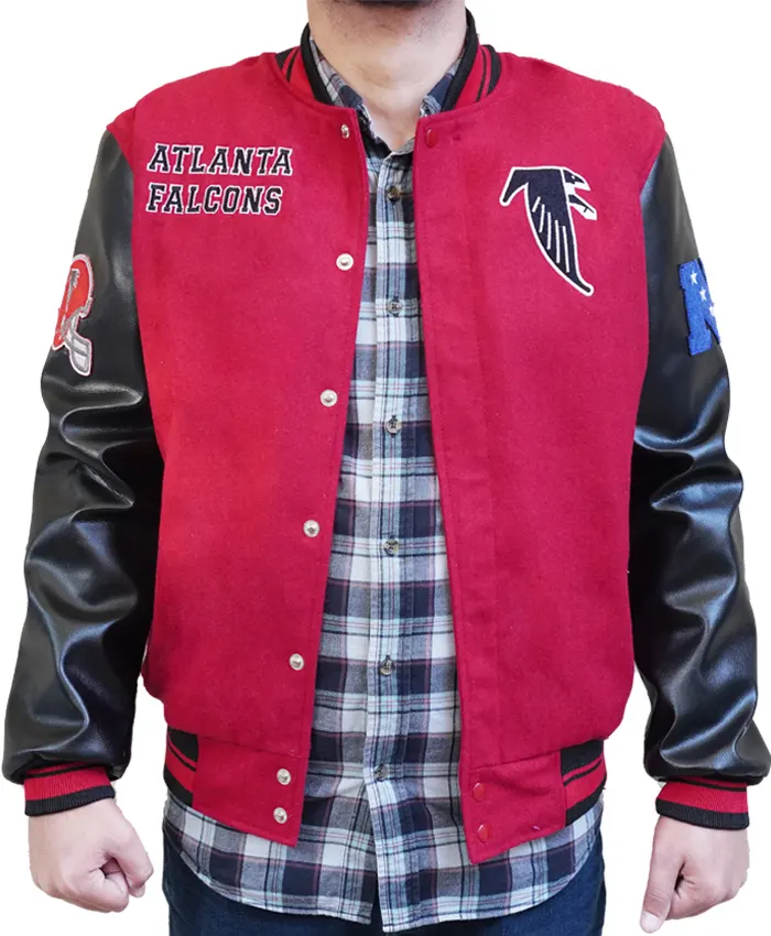 NFL Atlanta Falcons Red Varsity Jacket