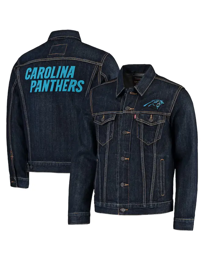 NFL Carolina Panthers Mattie Denim Trucker Jacket