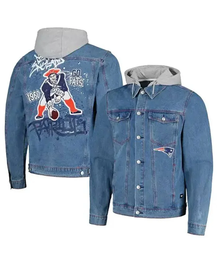 NFL New England Patriots Hooded Trucker Jacket