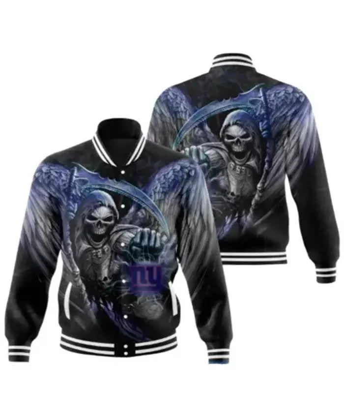 NFL New York Giants Black Varsity Jacket