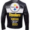 NFL Pittsburgh Steelers Black Leather Jacket