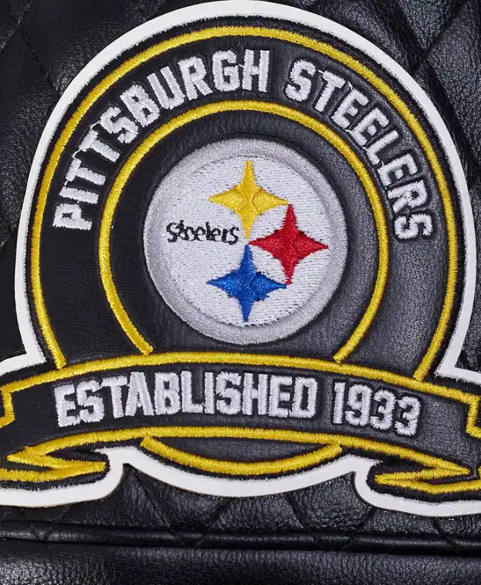NFL Pittsburgh Steelers Black Moto Jacket