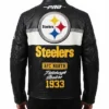 NFL Pittsburgh Steelers Leather Moto Jacket