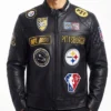 NFL Pittsburgh Steelers Moto Jacket