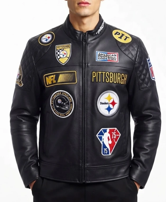 NFL Pittsburgh Steelers Moto Jacket