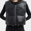 NFL San Francisco 49ers Womens Leather Puffer Vest