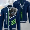 NFL Seattle Seahawks Letterman Varsity Jacket Front And Back