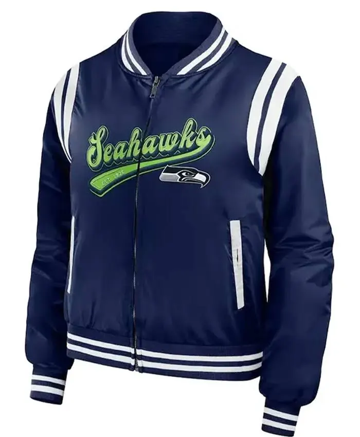 NFL Seattle Seahawks Navy Bomber Jacket