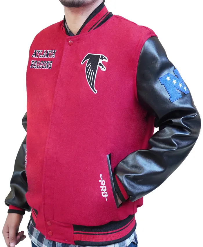 NFL Atlanta Falcons Red Varsity Jacket - Image 2