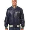 NFL Team Seattle Seahawks Leather Jacket Sale